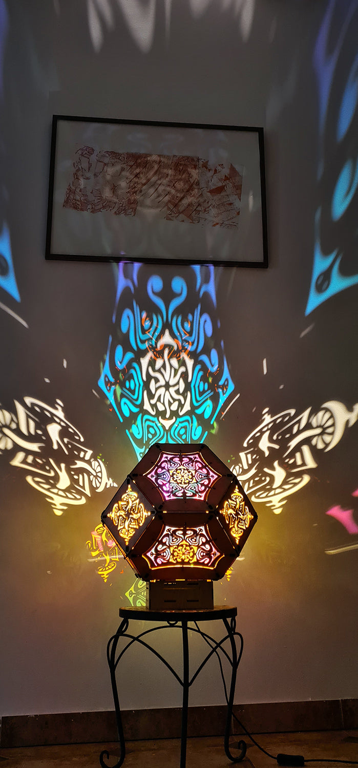 Mushroom Kaleidoscope Shadow Lamp