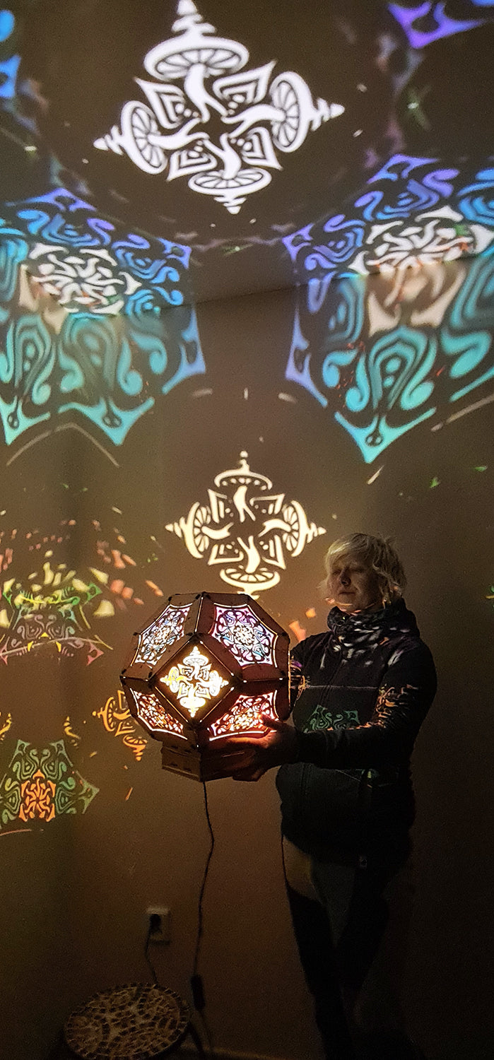 Mushroom Kaleidoscope Shadow Lamp